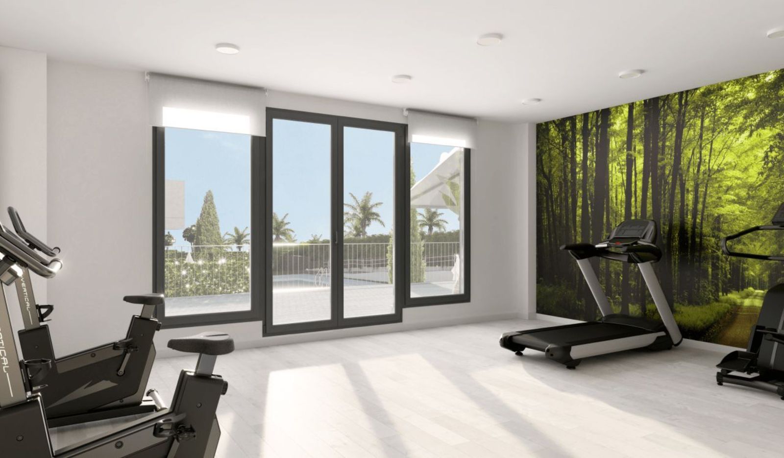 09 modern home gym with balcony