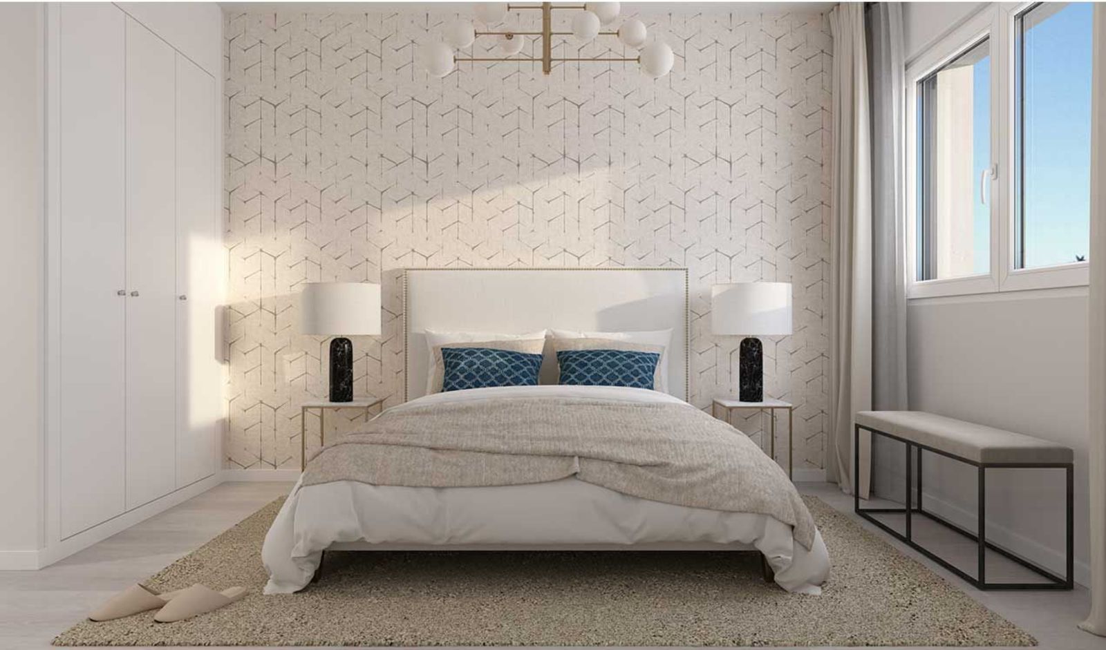 13 modern bedroom with large windows